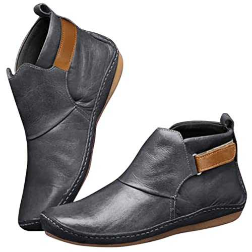 WILLBEST Womens Wellington Ankle Boots Sexy Stiletto with Zipper Boot Fancy Dress Party Wide Fitting Snow Heels Boots