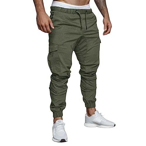 TOPJIAO Workwear Trousers Mens Work Clothes for Men Combat Ripstop Trousers with Multi-Pockets Mens Lightweight Cargo Trousers Military Trousers Walking Trousers for Men UK Summer Work Trousers Men