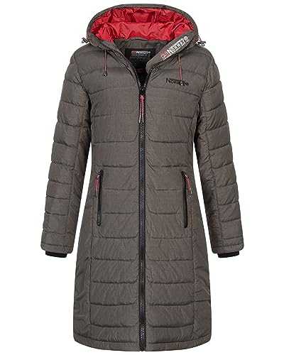 Geographical Norway Women's Winter Jacket Quilted Coat Long Quilted Jacket Winter Coat Parka