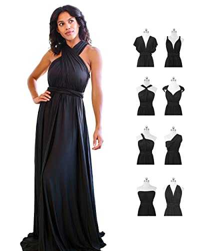 Belle's Design Women's Infinity Bridesmaid Dress with Bandeau top Evening Transformer Maxi Regular and Plus Size
