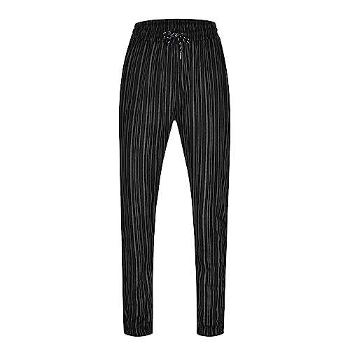 NHNKB Men's Checked Long Suit Trousers Men's Slim Fit Men's Trousers Modern Regular Fit Stretch Suit Trousers Men's Casual Suit Trousers for Men Stretch Slim Fit Trousers Wide Trousers Men