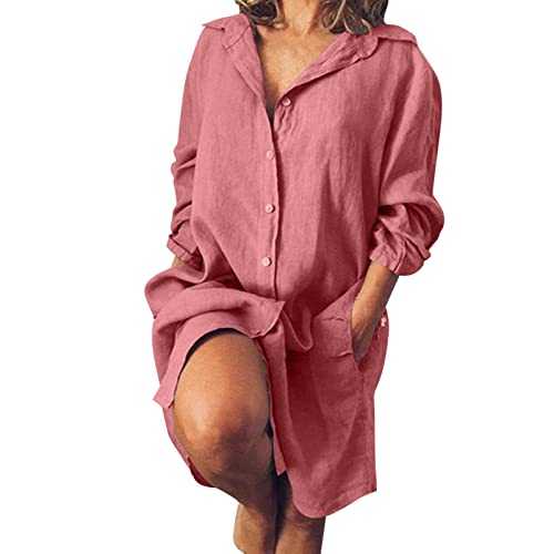 Black Dress Women Cotton and Shirt Dress Casual Loose Maxi Dresses Party Dresses for Women UK