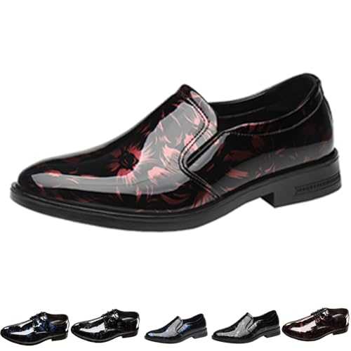 Men Office Shoe Patent Wedding Shoes Derby Formal Shoes Lace Up Shoes Brogue Dress Business Shoes Mens Black Slip On Smart Shoe Mens Leather Loafers Men's Oxfords Formal Dress Shoes UK