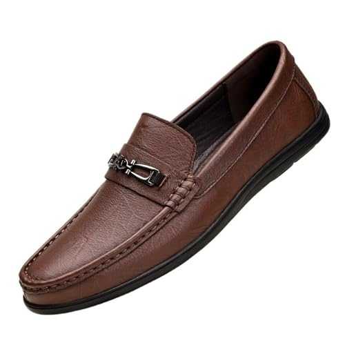 UOPYNE Oxford Shoes for Men's Vegan Leather Tuxedo Slip On Plain Toe Non Slip Low Top Block Heel Anti-Slip Working