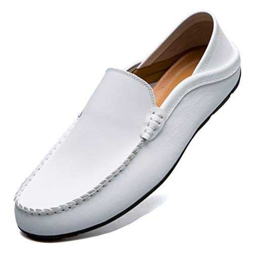 Men’s Slip On Leather Loafers Moccasins Casual Driving Shoes Flats Slippers