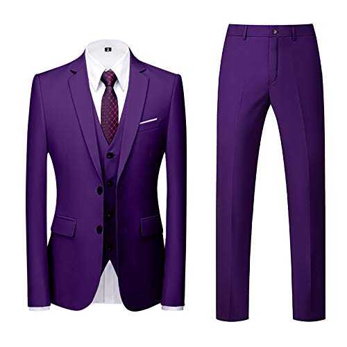Men's Three-Piece Suit Set, Slim fit Blazer, Vibrant Color Trousers and Waistcoat, Formal Office wear, Wedding Guest Outfit, Stylish Groom Attire, Party wear Suit, Prom Tuxedo, Fashion Business Suit