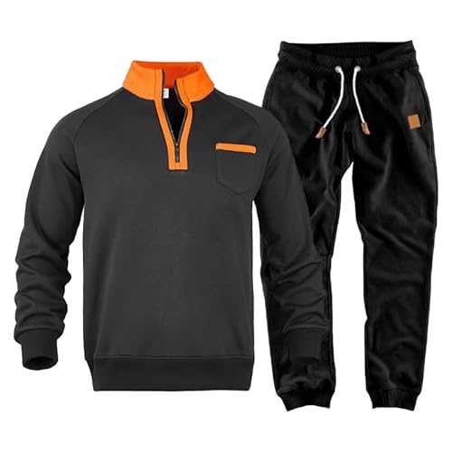 Qixiu Men's Leisure | Half Zip Plush Sweatshirt | Fashionable and Comfortable New Fall and Winter Style Haptic Suits