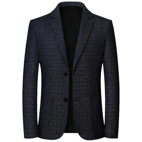 Blazer Men Slim Fit Suit Jacket Men's Smart Casual Tuxedo Non-Iron Office Business Dress Jacket Sport Tailcoat Coat for Wedding Meeting Performance Lightweight Outing Night Club Outwear