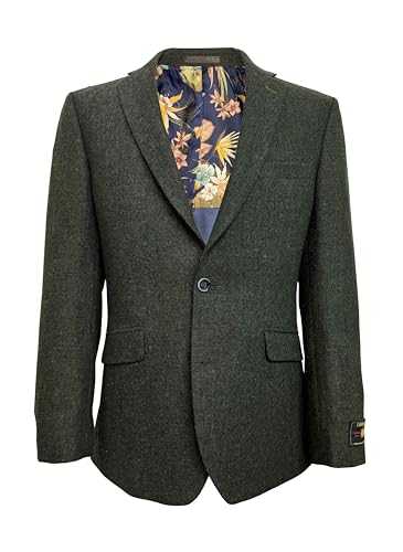 Men's Wool Tweed Jacket Blazer Wedding Shooting Hunting Horse Racing Formal Green Sage Army