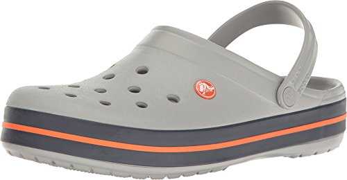 Crocband', Unisex Clog Clog, Light Grey/Navy, M5 | W6 UK (38/39 EU)