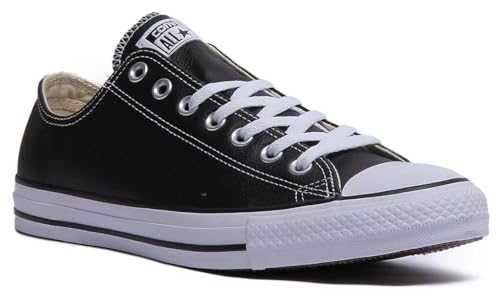 Chuck Taylor Core Lea Ox Unisex-Adult Trainers Black/White 4 UK
