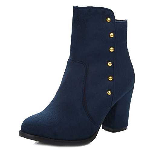 Cocey Women Ankle Boots with Block Heel and Rounded Toe