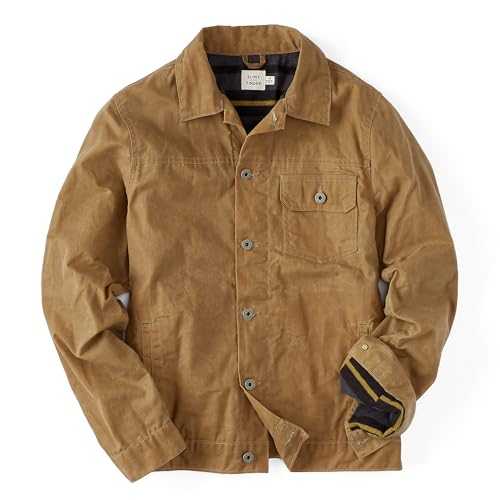 Huckberry Men's Flannel-lined Waxed Trucker Jacket - Tall Fit Modern