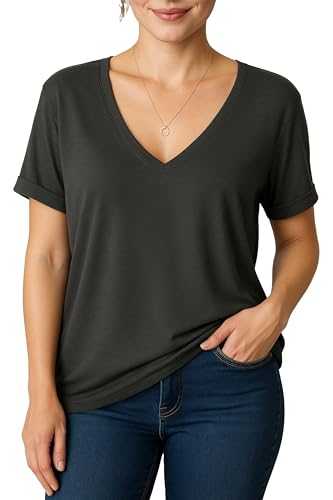 Re Tech UK Womens Oversize Fit V Neck Top Ladies Baggy Plus Size Batwing Turn Up Sleeve Casual T-Shirt Sizes 8-26