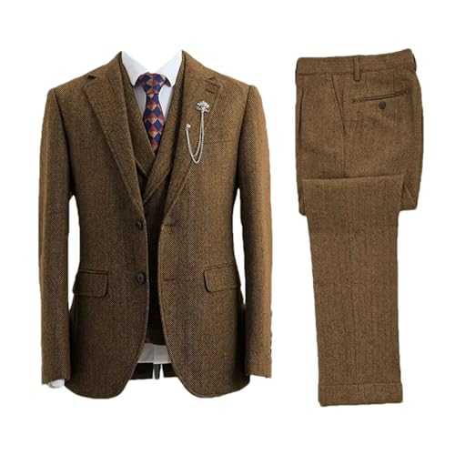 Men's 3-Piece Suit – Double-Breasted Wedding Tuxedo Casual Party and Business Clothing