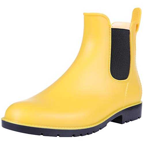 Asgard Women's Short Rain Boots Waterproof Ankle Chelsea Booties