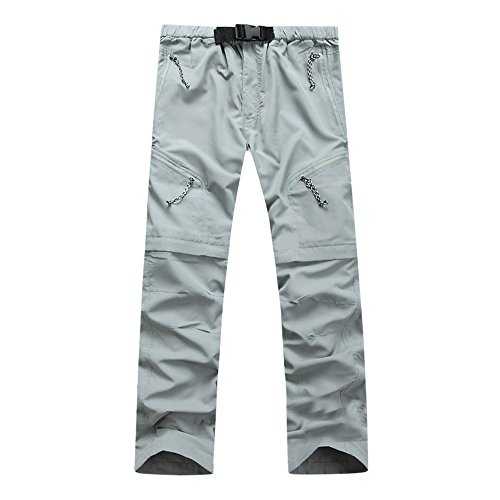 Mens Convertible Hiking Pants Outdoor Cargo Trousers Zip Off Quick Dry Lightweight Fishing Pants Camping Walking Trousers with Multi Pocket