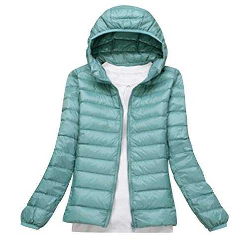 Lightweight Down Jacket Women with Hood Womens Down Coats Women's Ultra Light Packable Down Jacket Down Filled Coat Parka Quilted Padded Hooded Puffer Jacket Ladies Bubble Puffa Jacket Winter