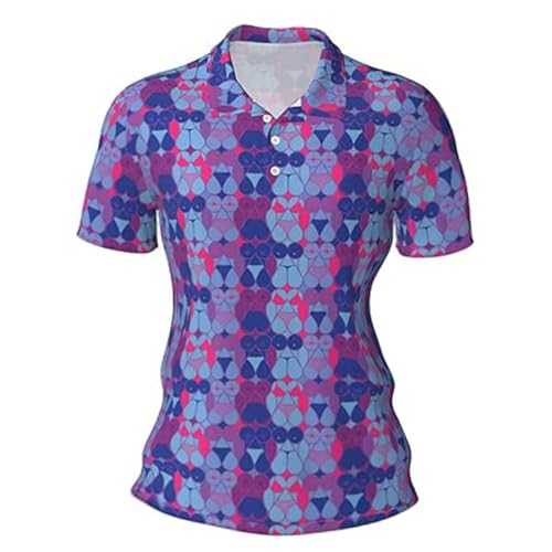 WILLBEST Golf Shirts for Men Funny Golf Polo Shirts 70s Outfits Moisture Wicking Dry Fit Hawaiian Short Sleeve Polo Shirt Tops for Men