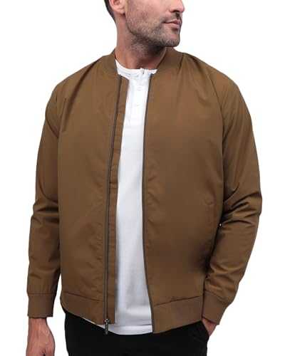 INTO THE AM Bomber Jacket For Men - Casual Lightweight Stylish Zip-Up Jacket S - 4XL