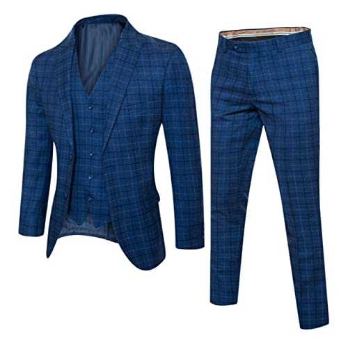 Antonio Uomo 3 Piece Men's Suits Slim Fit Suits for Men Blazer Vest Pants Wedding Prom Suits