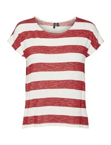 Vero Moda Women's Vmwide Stripe S/L Top Ga Noos T-Shirt