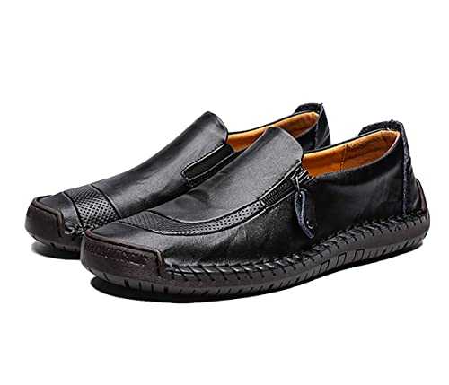 Mens Moccasin Shoes,Moccasin Men Leather Loafers Driving Shoes Breathable Business Oxfords Casual Soft Leather Shoes