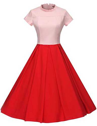 GownTown 1950s Vintage Womens Dress Bowknot Audrey Hepburn Style Party Dresses