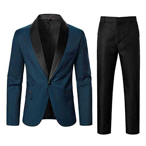 Men's Shawl Collar Tuxedo Suit, Satin Lapel Blazer Set, Classic Evening Dinner Jacket, Men's Formal Prom Suit, Slim fit Wedding Outfit for Men, Men's Tailored Dress Suit,Elegant Men's Tuxedo