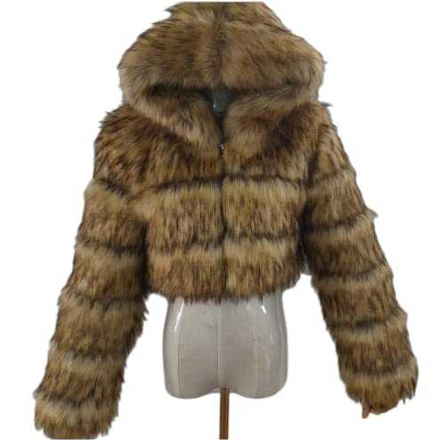 ZHUNASHOW Faux Fur Women's Winter Warm Jacket Shawl Wrap Stole Shrug Wedding Cover Up Coat Outerwear Sweater