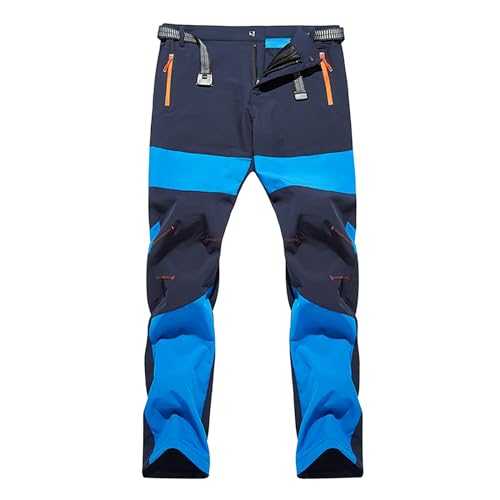 Hiking Trousers Men - Snow Ski Mountaineering Pants Waterproof Windproof Pant Relaxed Cargo Combat Work Trouser Stretch Straight Trouser Casual Tracksuit Bottoms Outdoor Training Pant with Zip Pocket