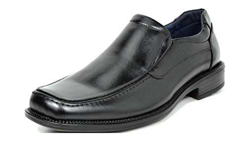 Bruno Marc Men's Leather Lined Square Toe Dress Loafers Shoes