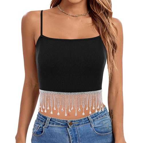 Mocure Holographic Metallic Crop Top Bustier Tube Top Blouse Rave Tee for Women