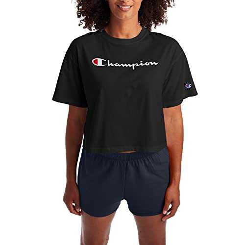 Champion Women's Cropped T-Shirt, Classic Cropped Tee Shirt for Women, Crop Top Tee Shirts