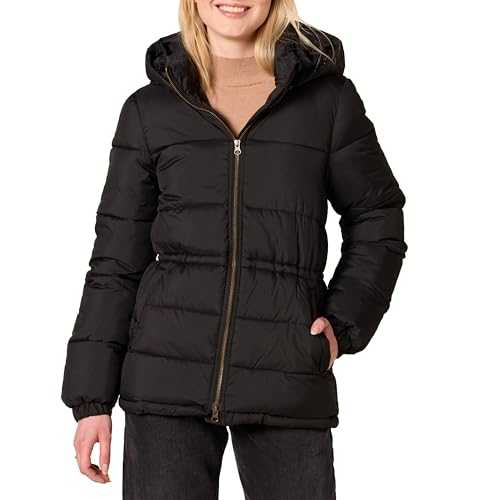 Amazon Essentials Women's Heavyweight Puffer Jacket with Drawstring Waist