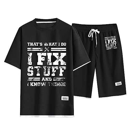 Mens Sport Wear Set 2 Piece Summer Outfits Fashion Tracksuits Casual Set Jogger Set Casual Running Sport Sweat Activewear 2 Piece Suit Pants Christmas