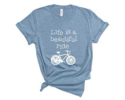 Beautiful Life Unisex T-Shirt. Life is a Beautiful Ride Shirt. Bicycle T-Shirt That is Super Soft & Comfortable.