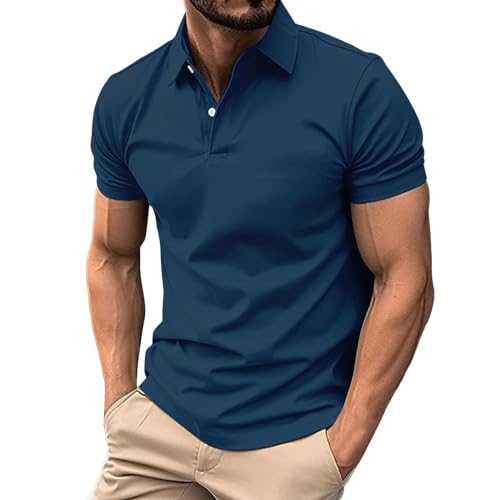 Shirt Without Collar Men's Spring Autumn Casual Button-Down Plain Plus Size Shirt Short Sleeve Shirt Striped Men's Shirts
