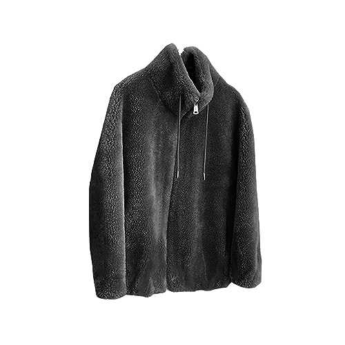 AMhomely Teddy Fleece Jacket Women Full Zip Plus Size Sherpa Fleece Coats Double Fleece Zipper Jacket Long Sleeve Cardigan Jacket Lightweight Warm Jacket Stand Collar Sweatshirt Jacket Size 20-22