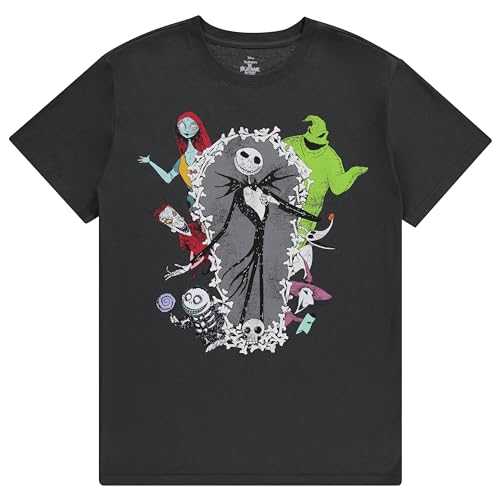 Disney Ladies Jack Skellington Shirt - The Nightmare Before Christmas Tee - Sally, Oogie Boogie Short Sleeve Fashion T-Shirt