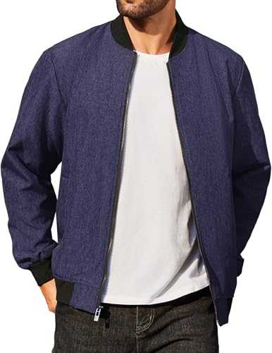 COOFANDY Men's Lightweight Bomber Jacket Casual Spring Fall Varsity Jackets Zip Up Fashion Coat