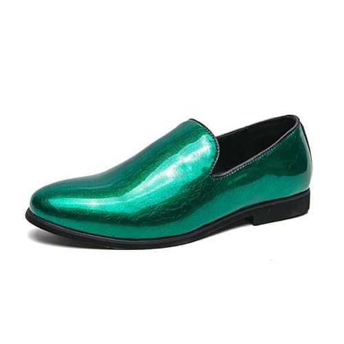 Kanggrei Oxford Dress Shoes for Men Slip On Pointed Toe PU Leather Anti-Slip Slip Resistant Outdoor Business Loafer Shoes