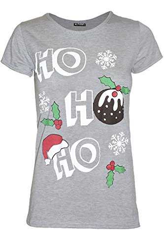 Womens Christmas T Shirt Ladies Elf Costume Xmas Cap Sleeve Jersey Dress Top