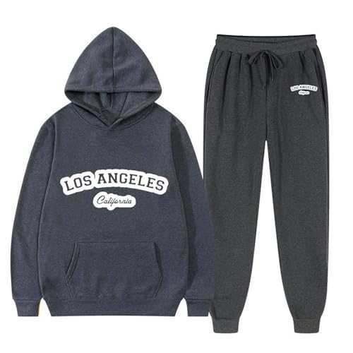Men's Tracksuits Hoodie Top Jogging Bottoms Casual Hooded Sweatshirts Joggers Sweatpants Sports Sweatsuit with Pockets Loungewear Sets Sport Running Jogging Jacket with Joggers Bottom Pant Xmas
