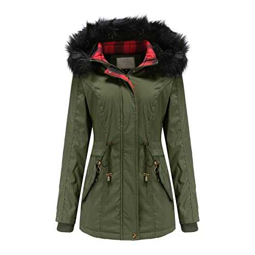 Lalaluka Women's coat pockets long sleeve zip padded coat jacket winter coat sweat jacket winter jacket down jacket