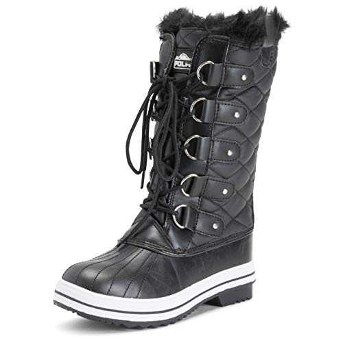 Polar Womens Snow Boot Nylon Tall Winter Snow Waterproof Warm Rain Boot