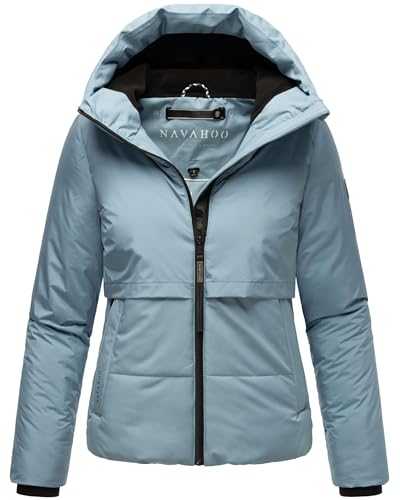 Navahoo Women's Winter Jacket Warm Quilted Jacket with Fleece Lining and Hood Love Chicks XIV XS-XXL
