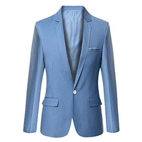 YOUCAI Mens Casual One Button Blazer Slim Fit Formal Business Suit Jackets Classic Chic Blazers Coat Notch Lapel Cotton Blend Suits