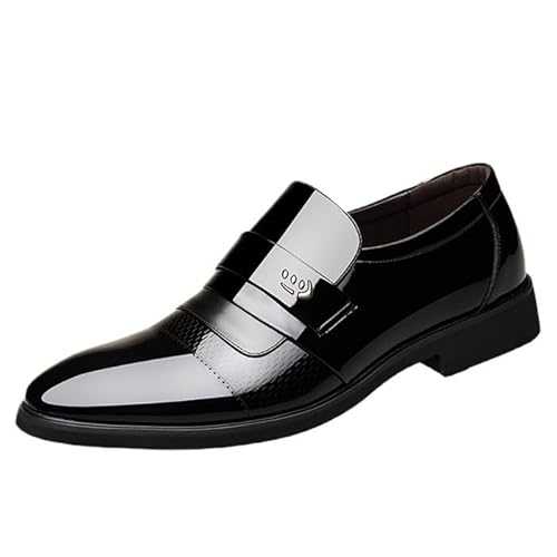 Leather Shoes Men's Casual Business Dress Shoes Slip on Office Oxford Shoe Soft-Soled Wedding Footwear Office Classic Shoes