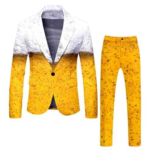 Tuxedo 68 Printed Suit Set Trousers Tops Jacket Mens Walking Suit